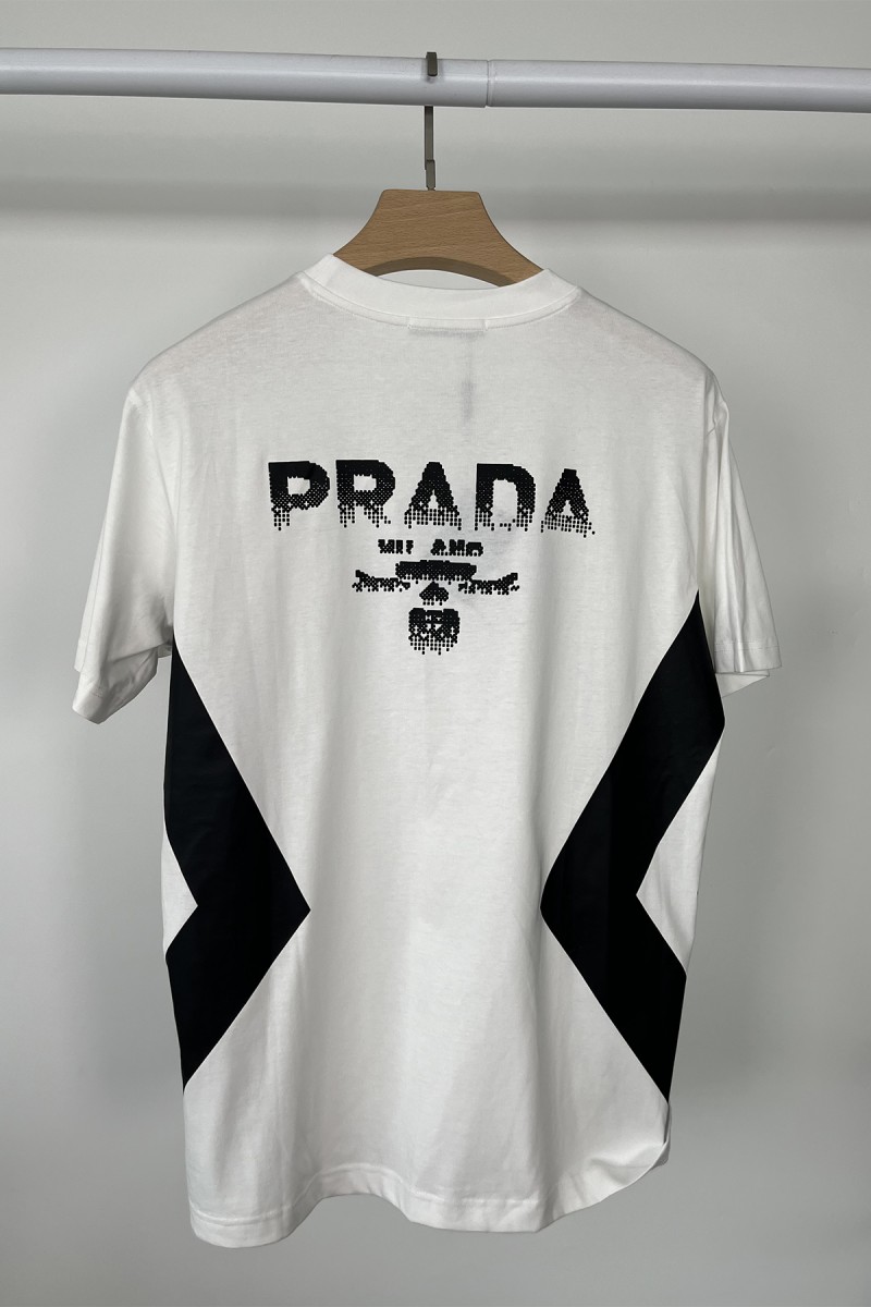 Prada, Men's T-Shirt, White