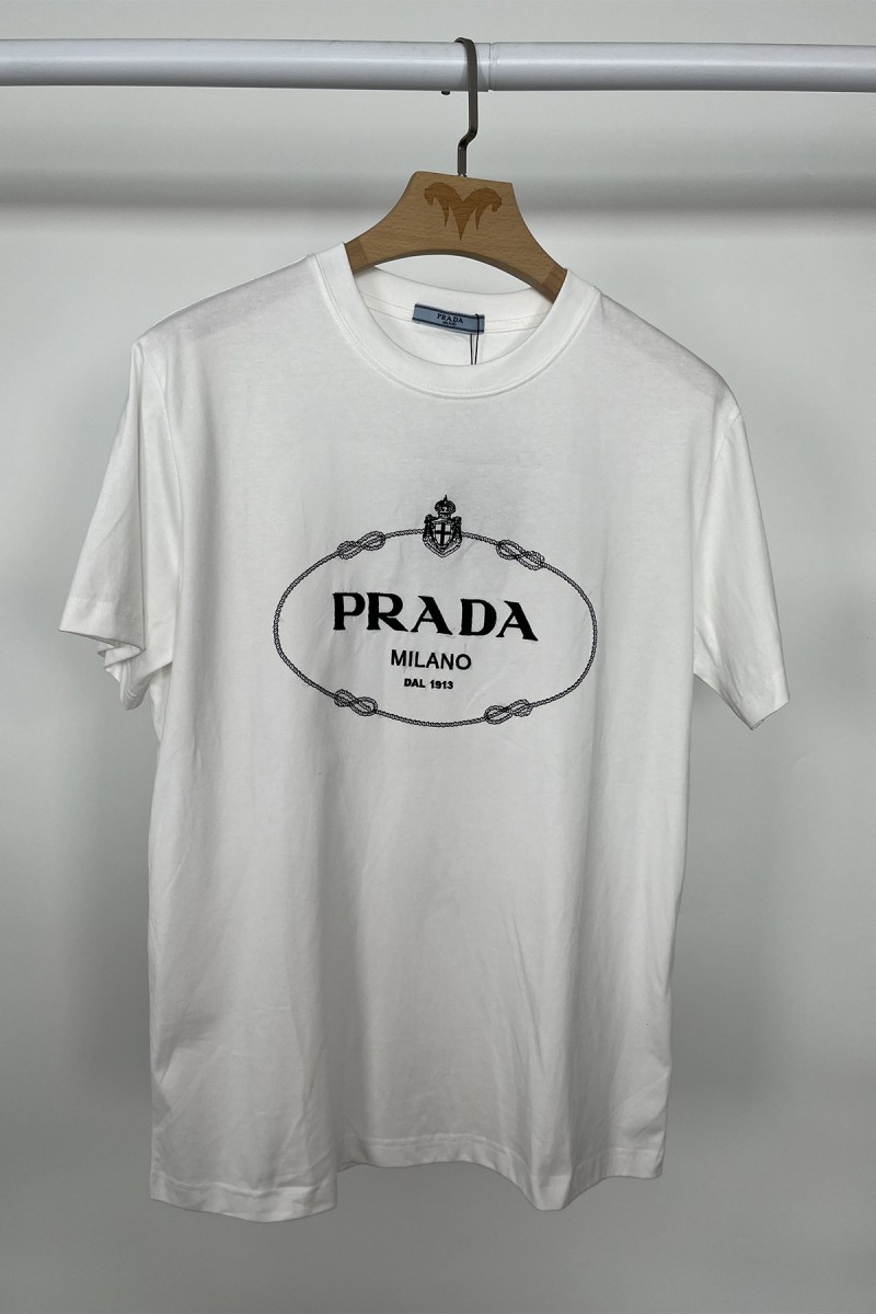 Prada, Men's T-Shirt, White