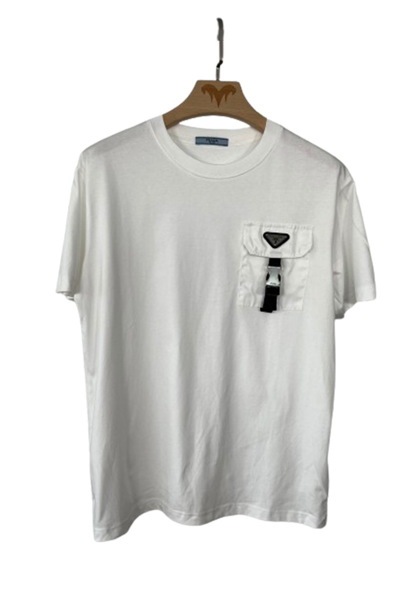 Prada, Men's T-Shirt, White