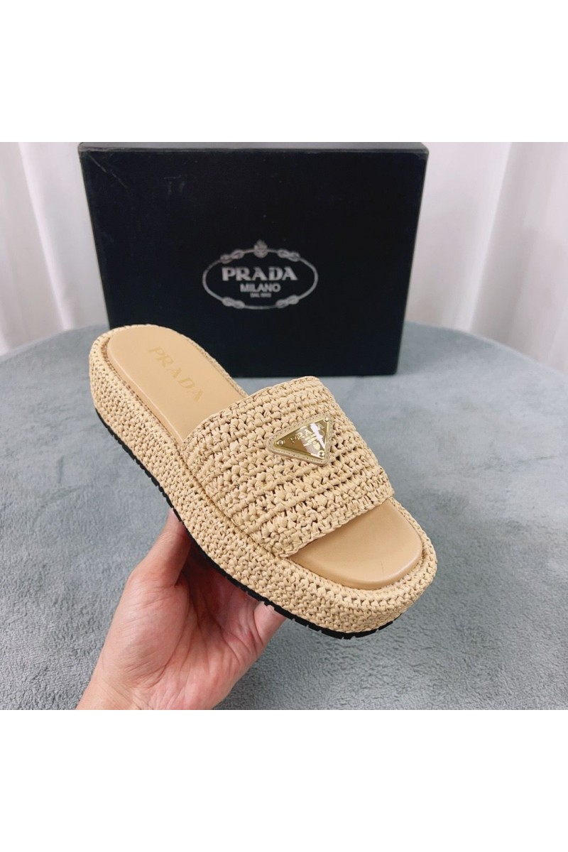 Prada, Women's Slipper, Beige