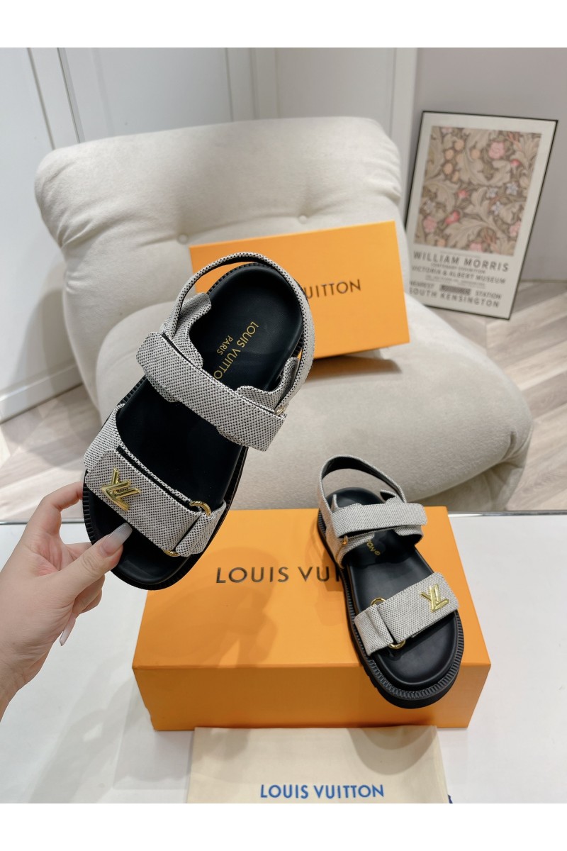 Louis Vuitton, Women's Sandal, Grey