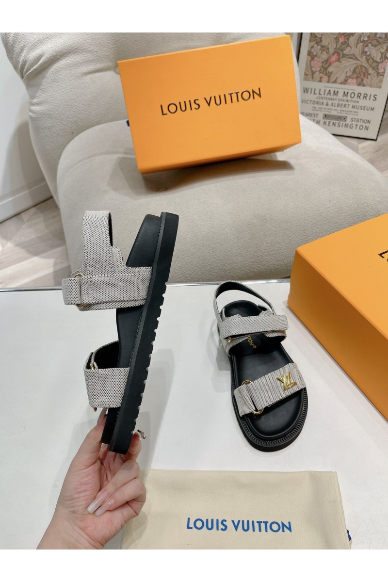 Louis Vuitton, Women's Sandal, Grey