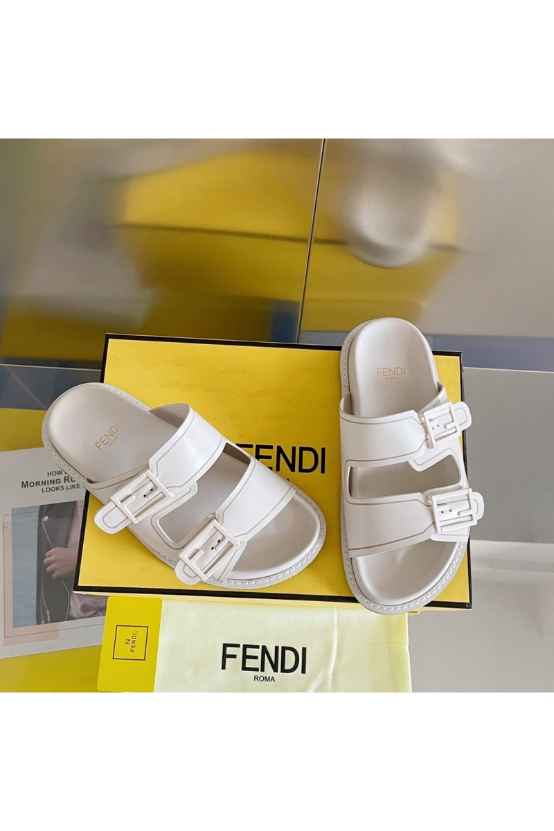 Fendi, Women's Slipper, White