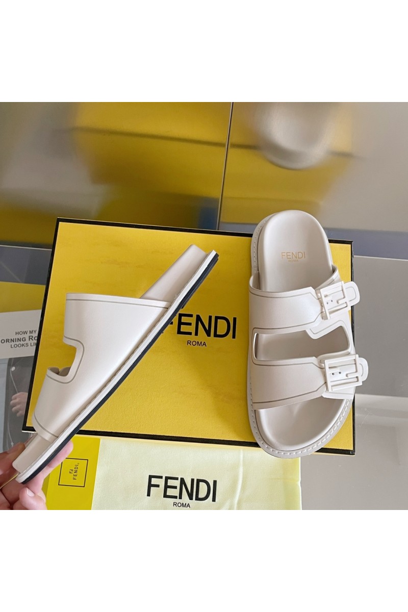 Fendi, Women's Slipper, White