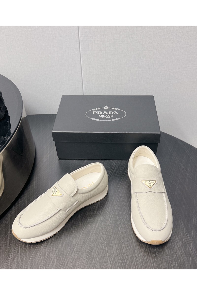 Prada, Men's Loafer, White