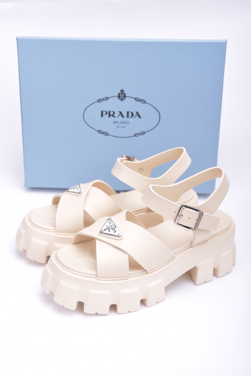 Prada, Women's Sandal, Beige