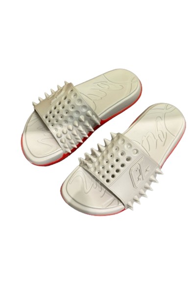 Christian Louboutin, Men's Slipper, White