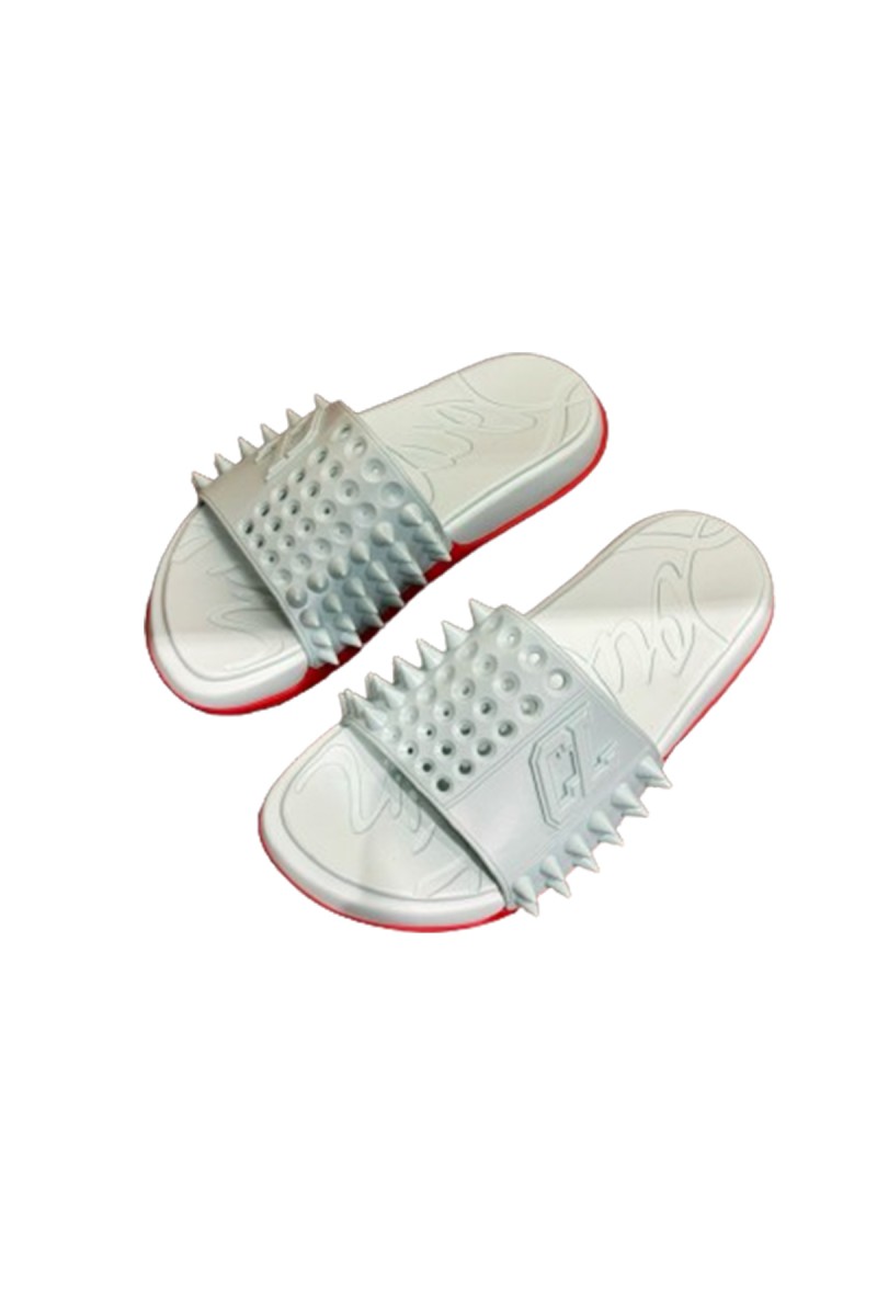 Christian Louboutin, Men's Slipper, White