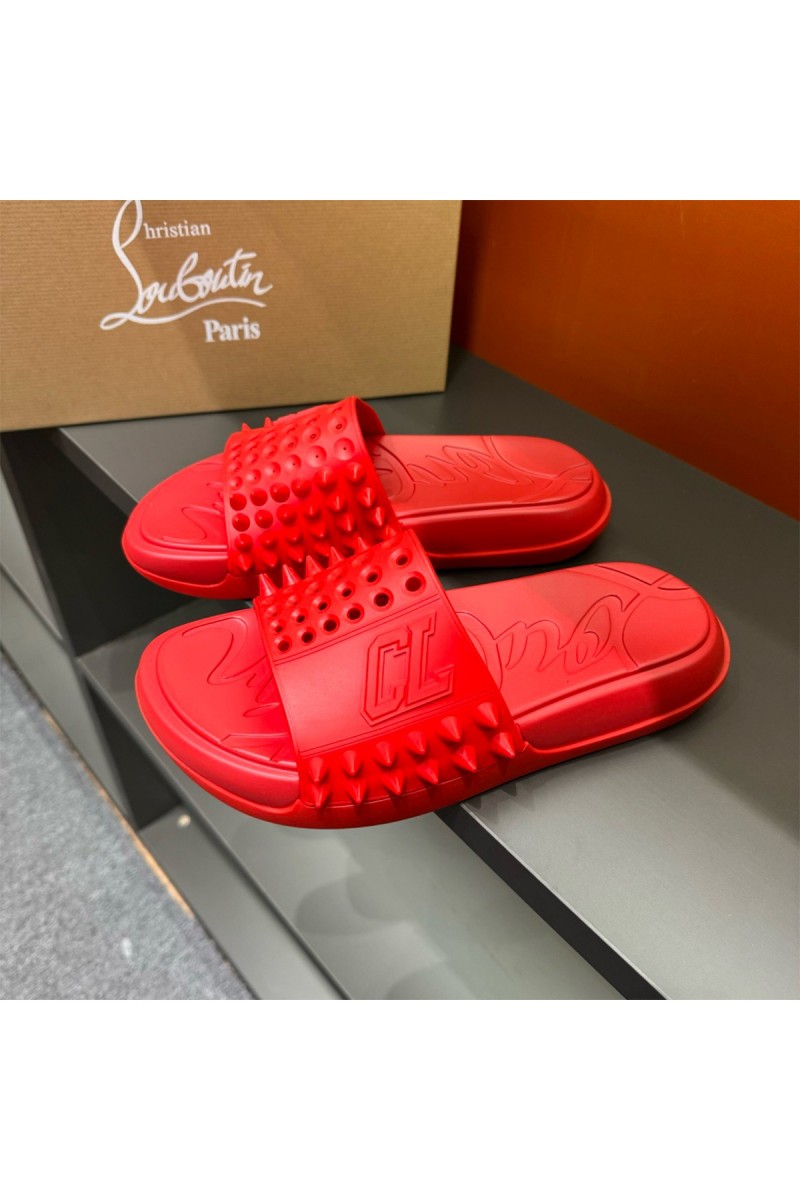 Christian Louboutin, Men's Slipper, Red