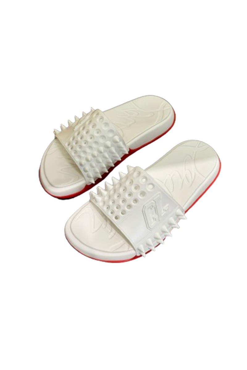 Christian Louboutin, Men's Slipper, White