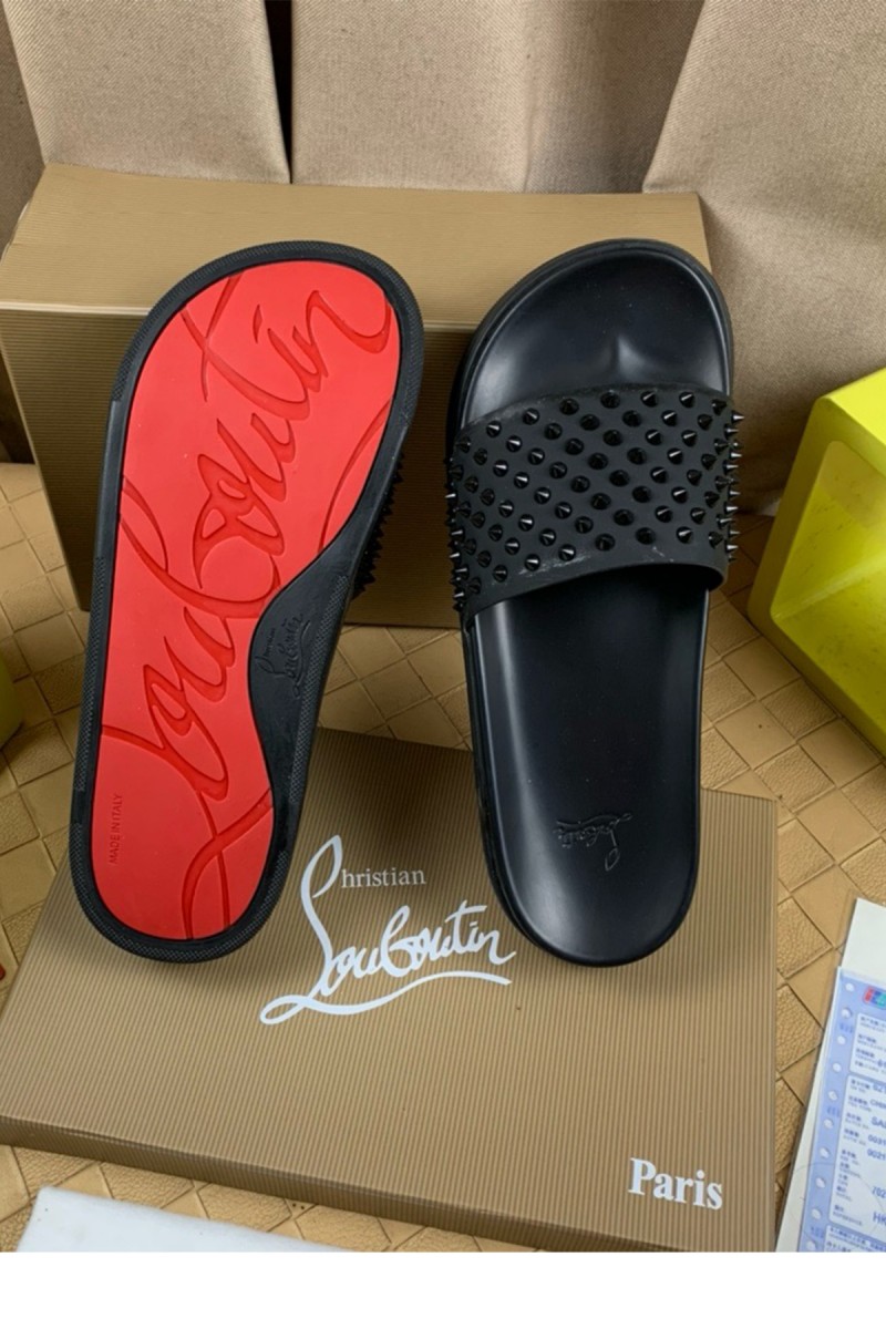 Christian Louboutin, Men's Slipper, Black