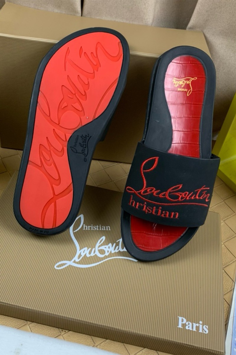 Christian Louboutin, Men's Slipper, Black