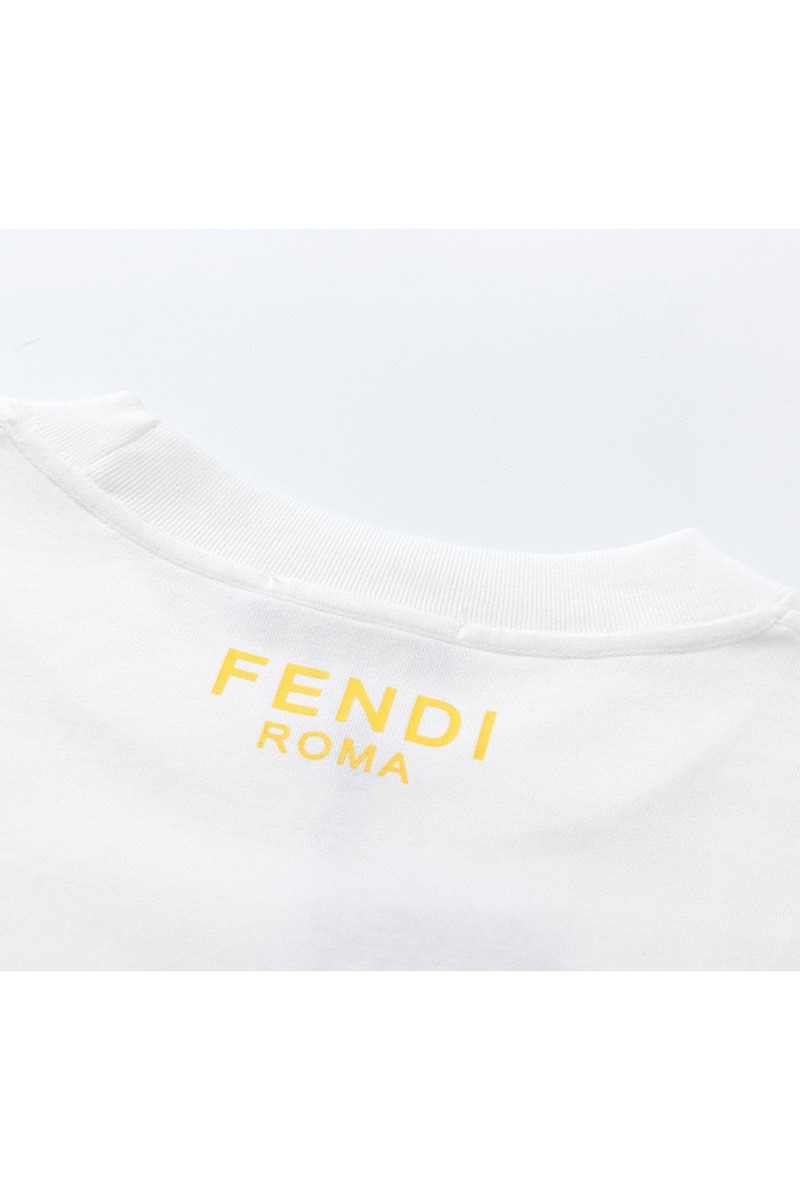 Fendi, Men's T-Shirt, White