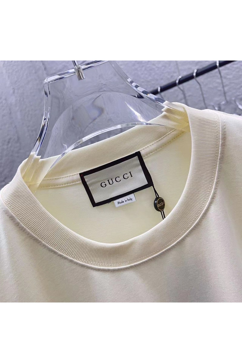 Gucci, Men's T-Shirt, Beige