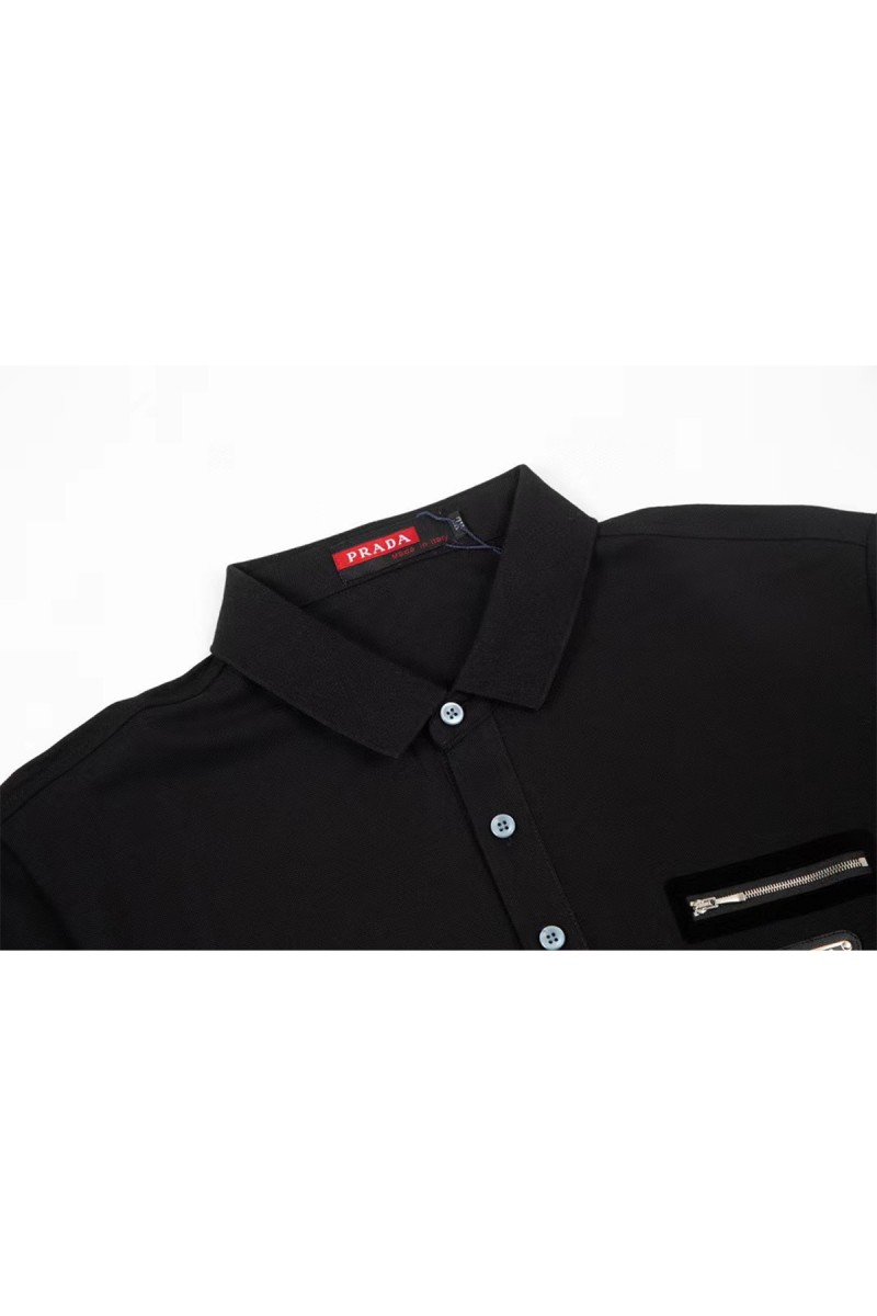 Prada, Men's Polo, Black