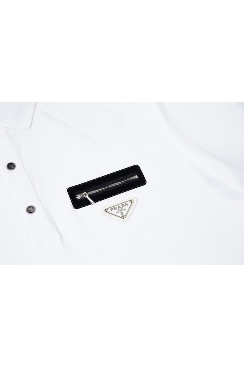 Prada, Men's Polo, White