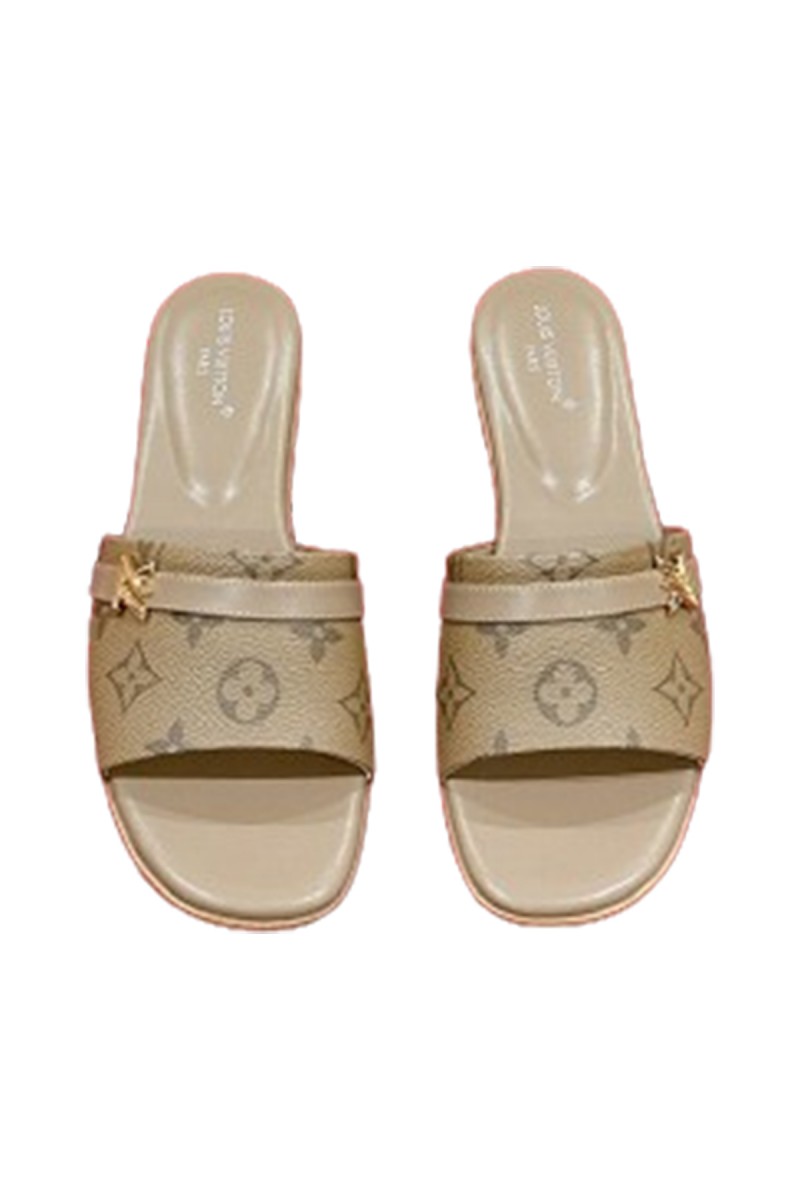 Louis Vuitton, Women's Slipper, Camel