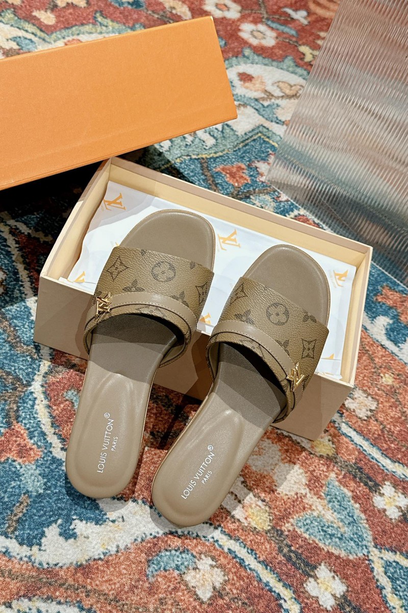 Louis Vuitton, Women's Slipper, Camel