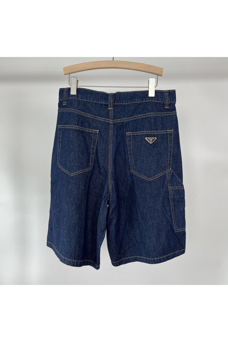 Prada, Men's Jean Short, Blue