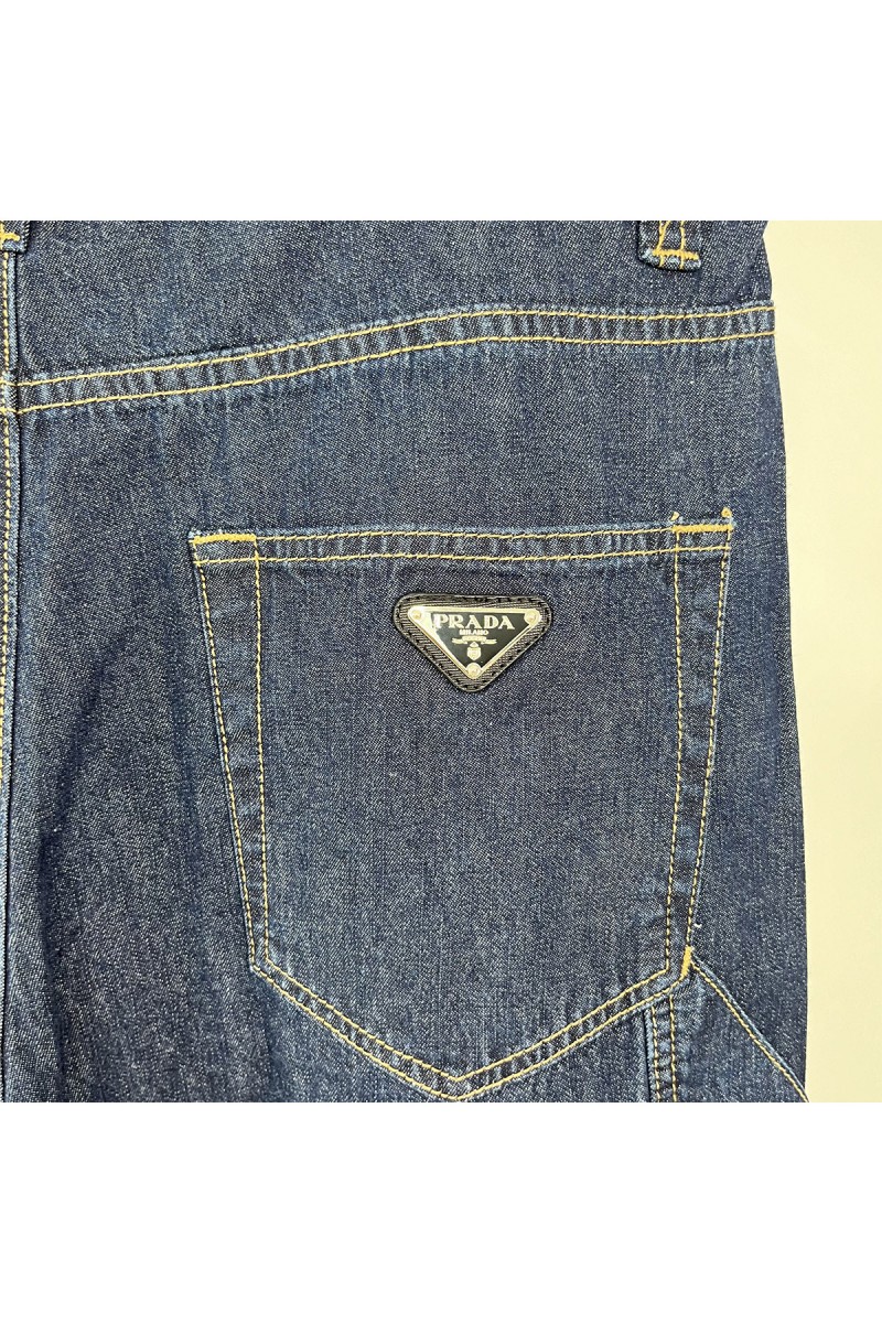 Prada, Men's Jean Short, Blue