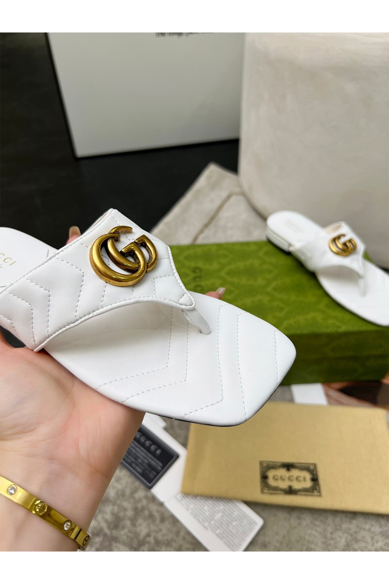 Gucci, Women's Slipper, White