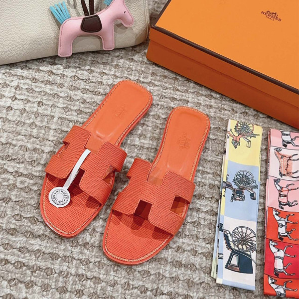Hermes, Women's Slipper, Orange