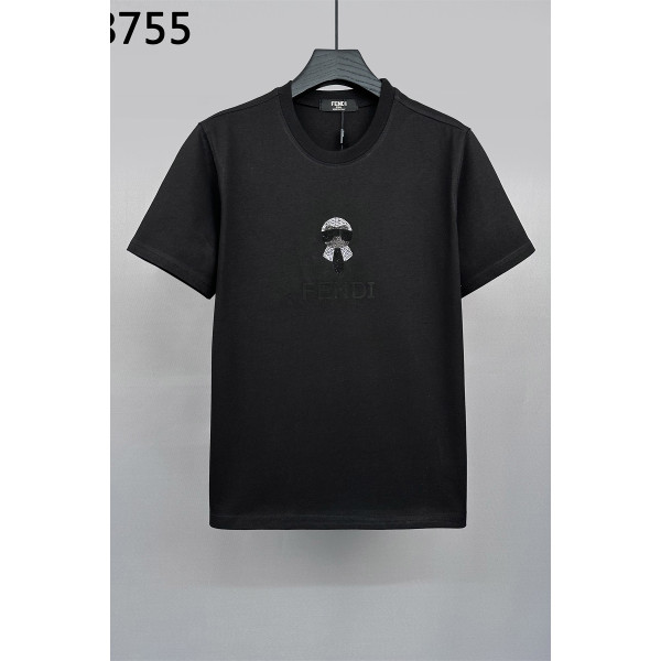 Fendi, Men's T-Shirt, Black