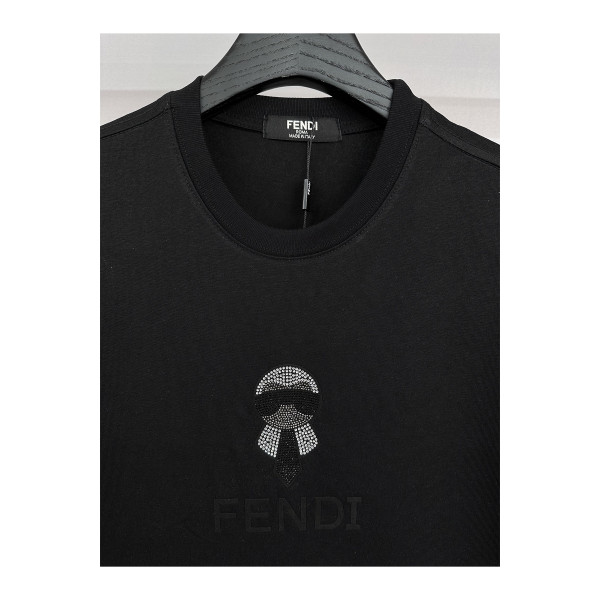 Fendi, Men's T-Shirt, Black