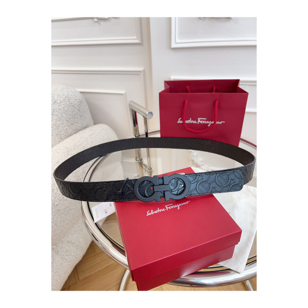 Salvatore Ferragamo, Men's Belt, Black