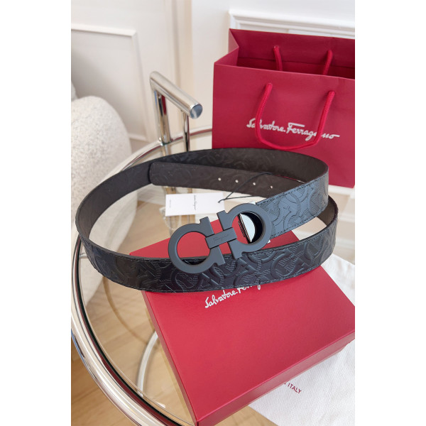 Salvatore Ferragamo, Men's Belt, Black