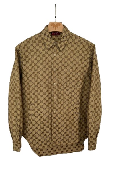 Gucci, Men's Shirt, Brown