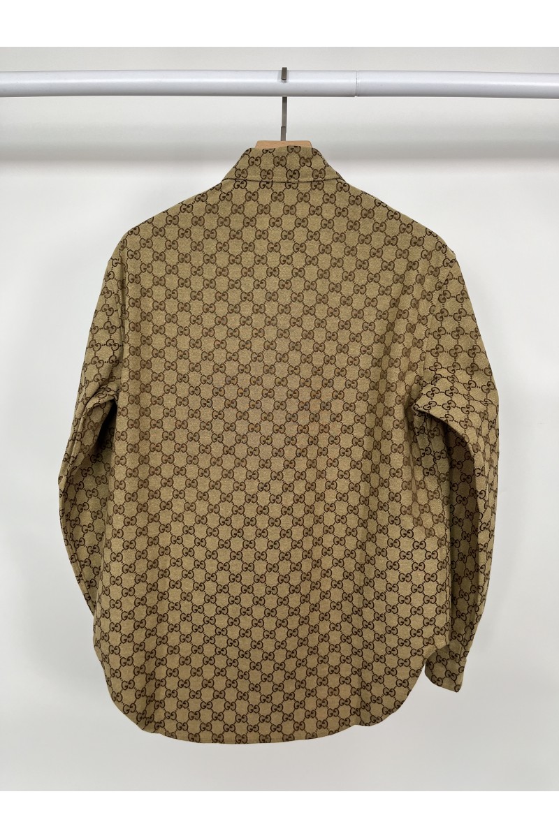 Gucci, Men's Shirt, Brown