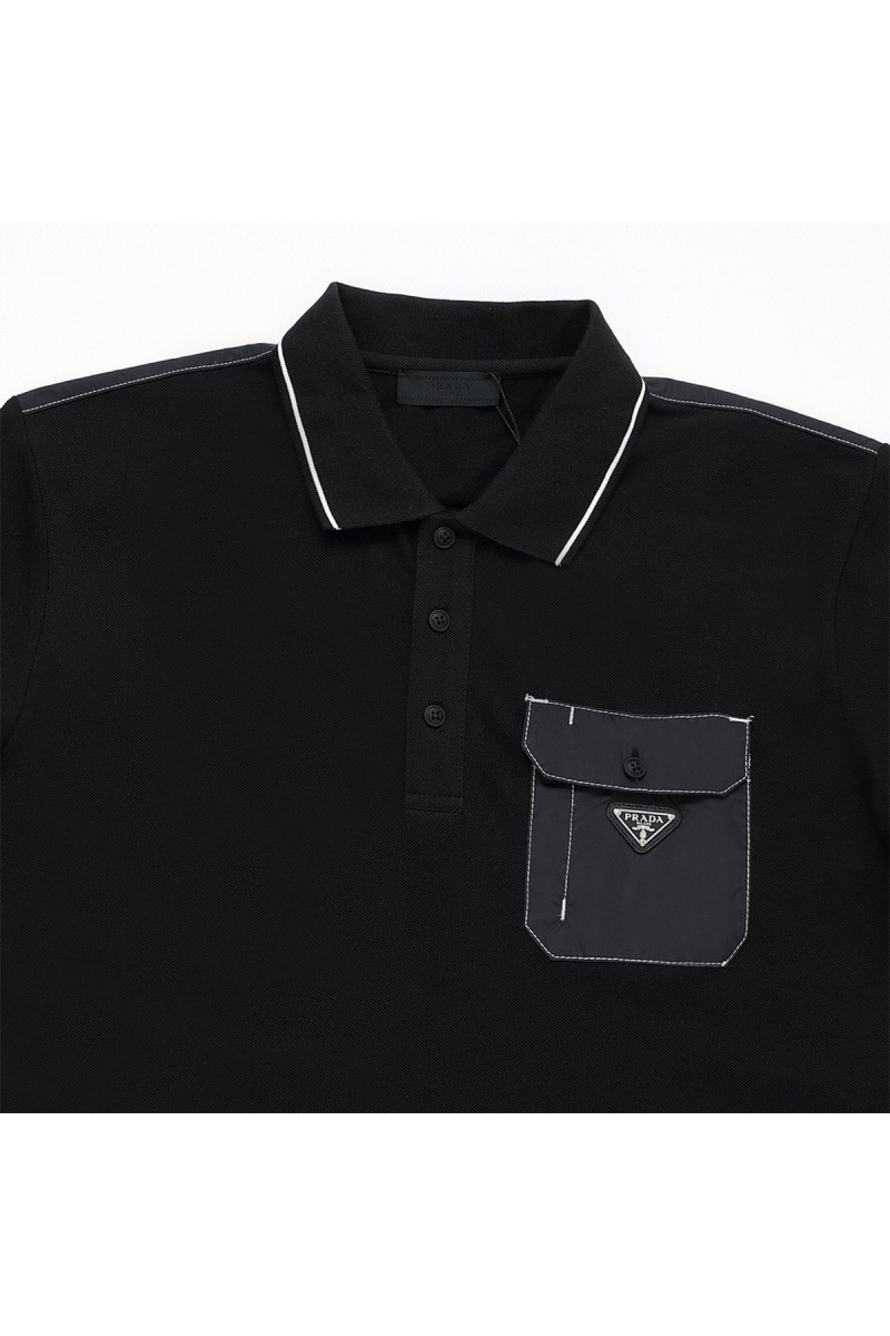 Prada, Men's Polo, Black