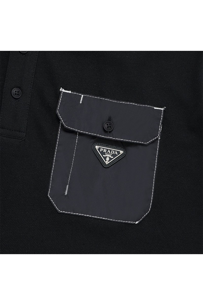 Prada, Men's Polo, Black