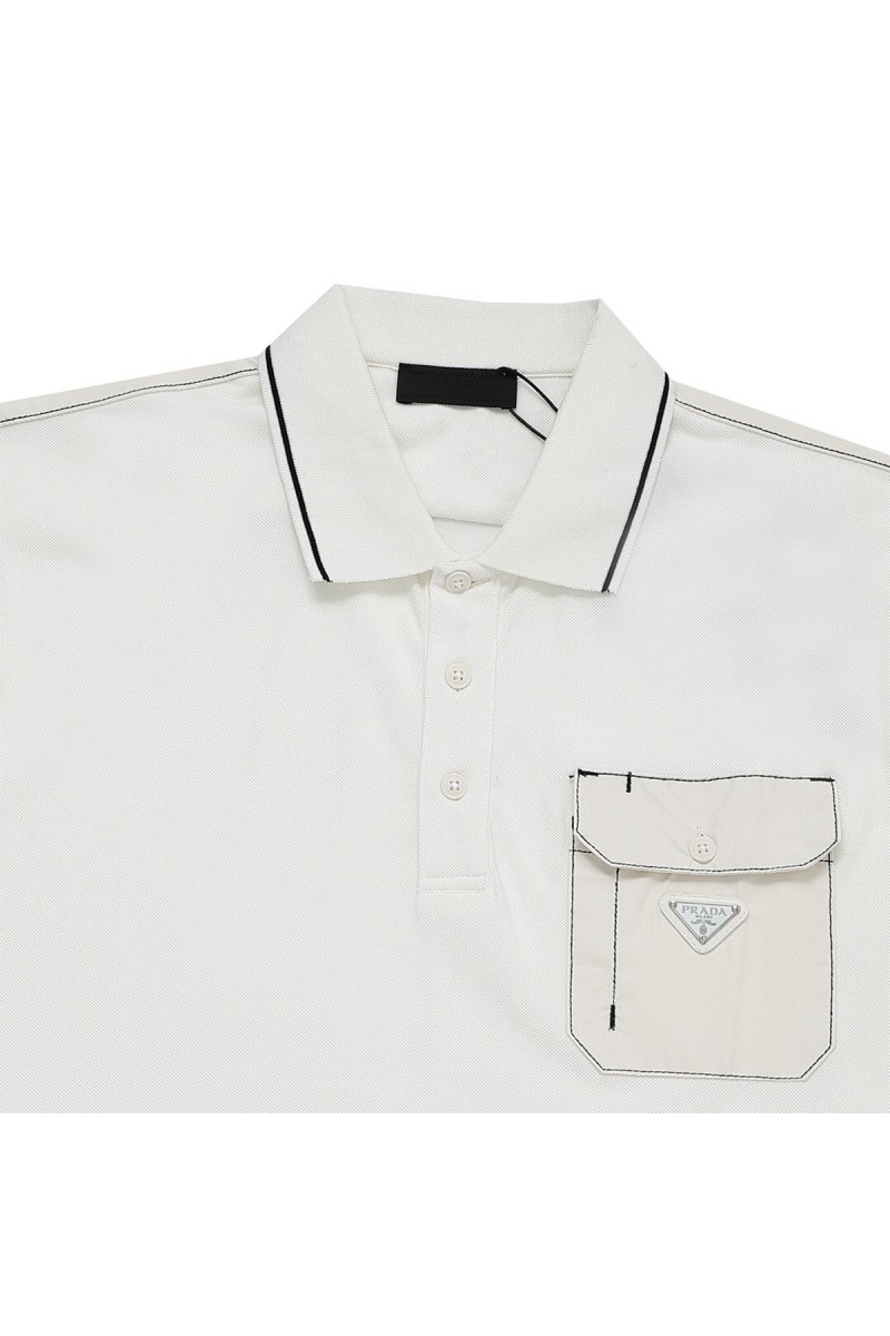 Prada, Men's Polo, White