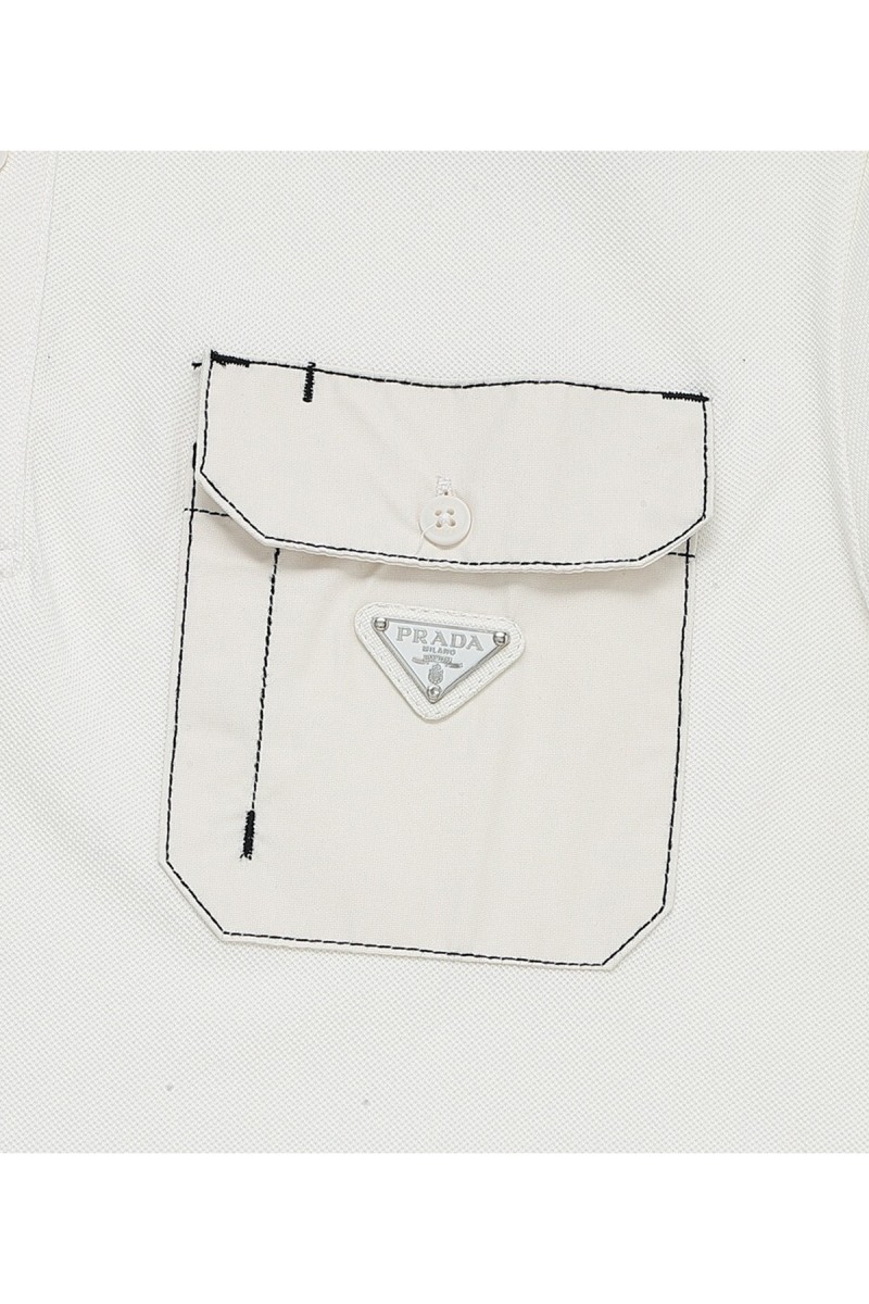 Prada, Men's Polo, White