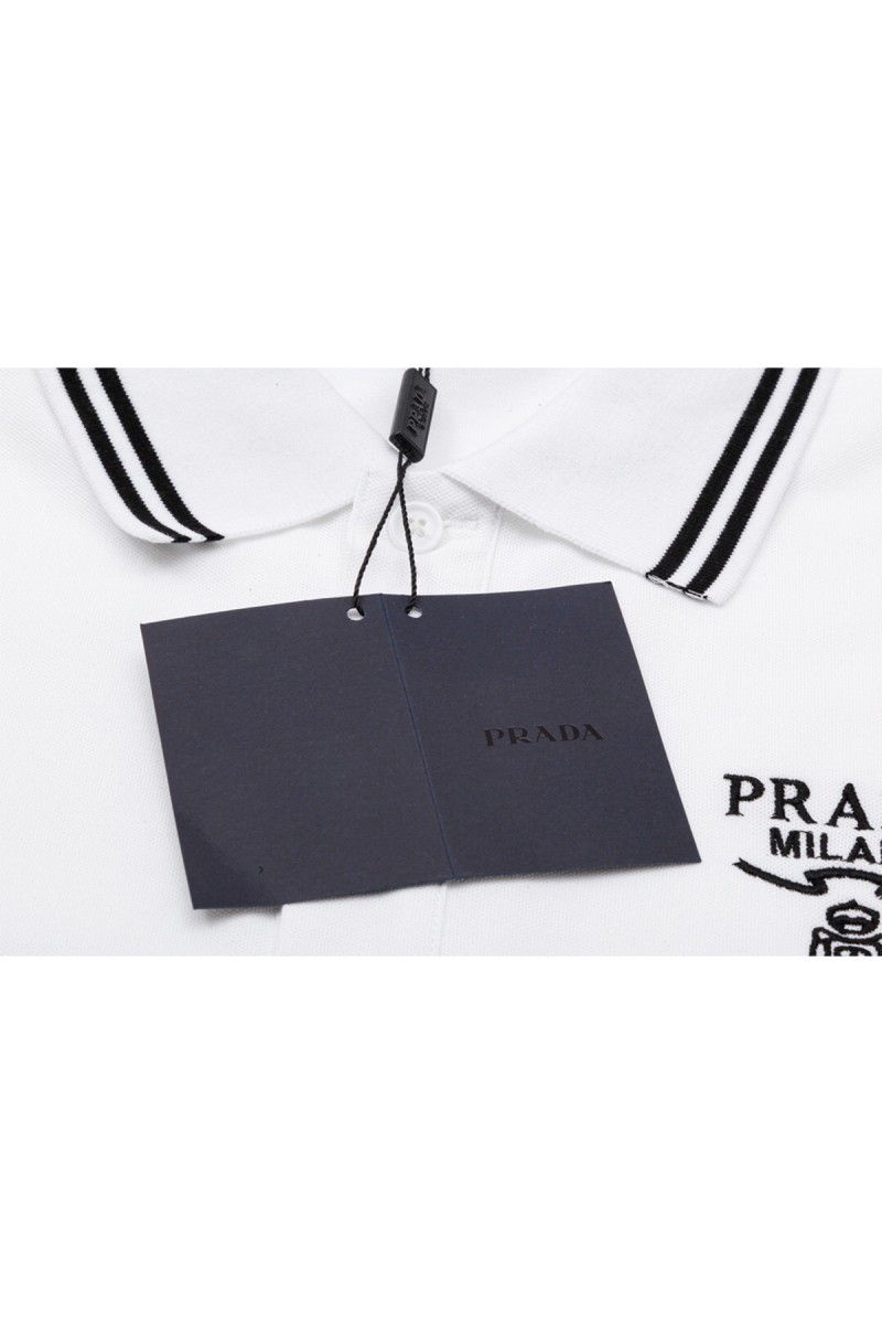 Prada, Men's Polo, White