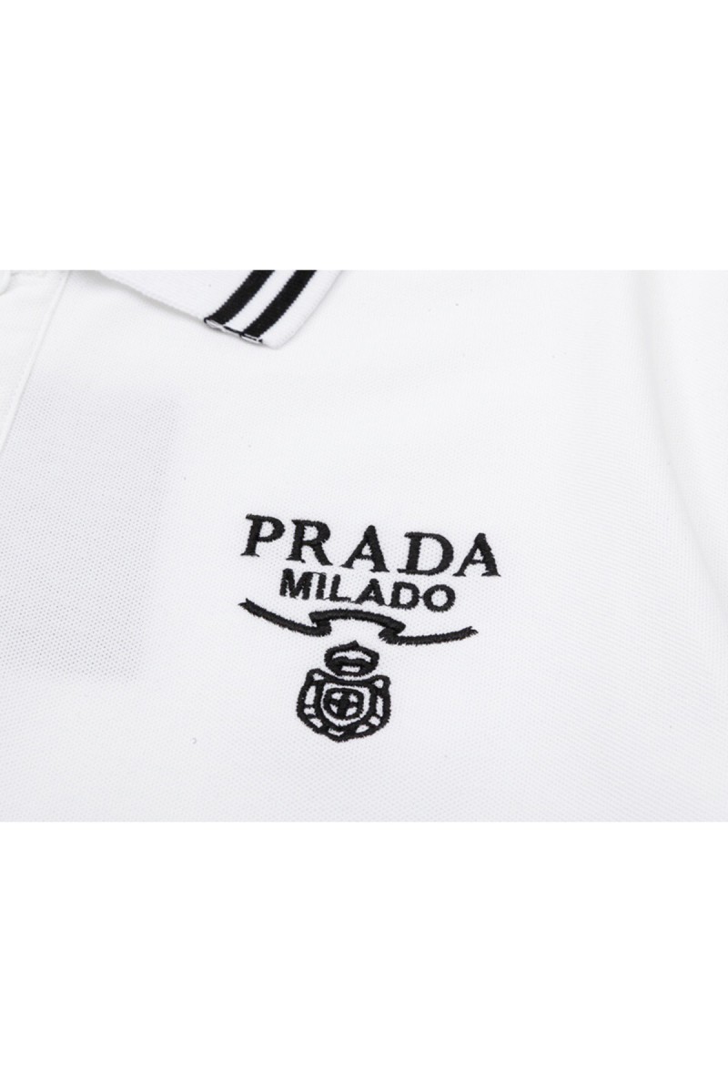 Prada, Men's Polo, White