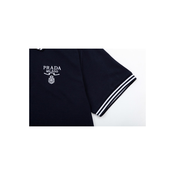 Prada, Men's Polo, Black