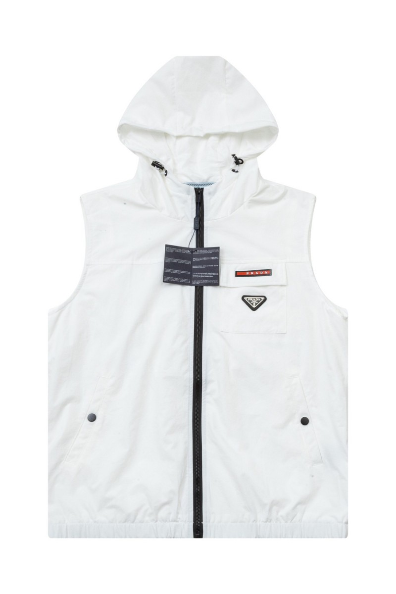 Prada, Men's Vest, White