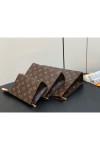 Louis Vuitton, Unisex, Trio Toilet Pouch, Brown