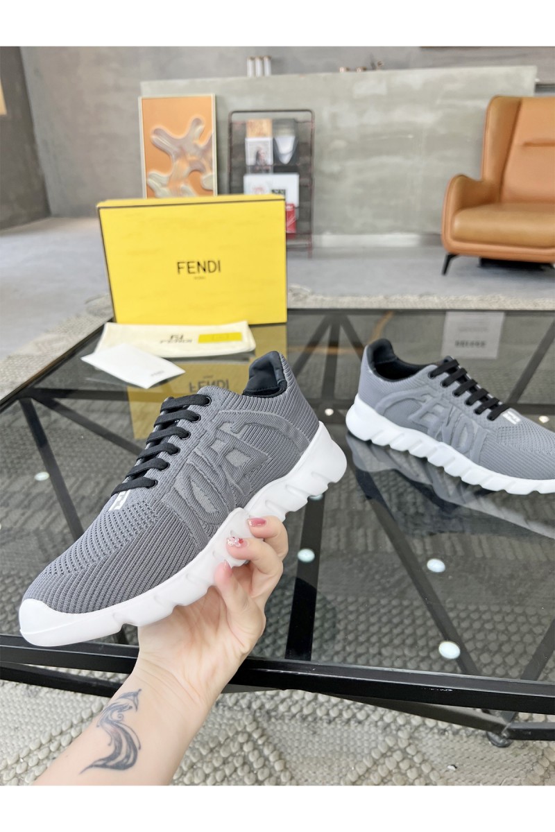 Fendi, Men's Sneaker, Grey