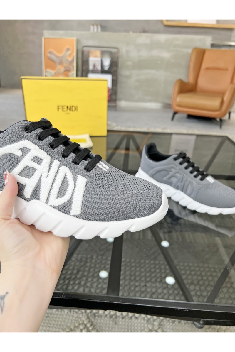 Fendi, Men's Sneaker, Grey