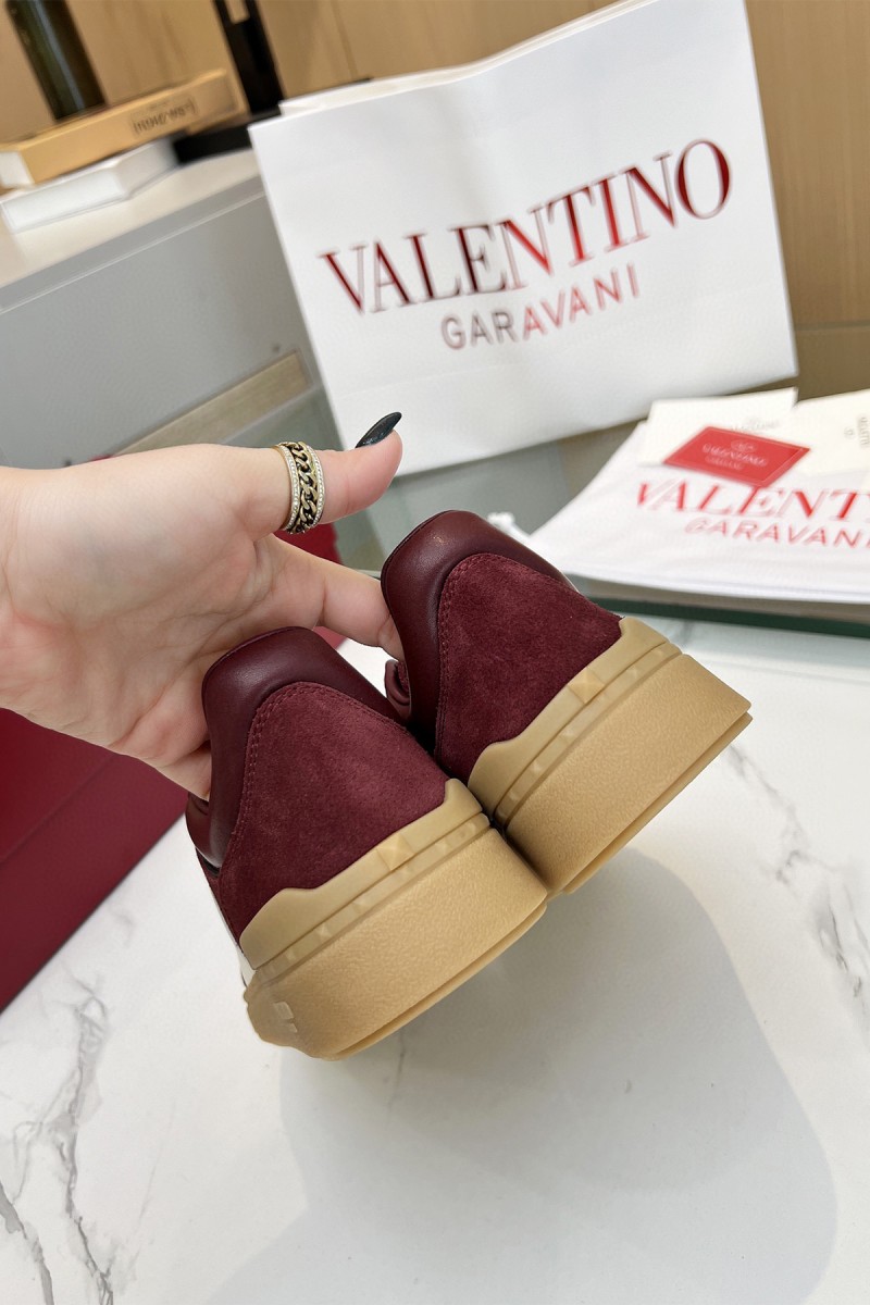 Valentino, Men's Sneaker, Burgundy