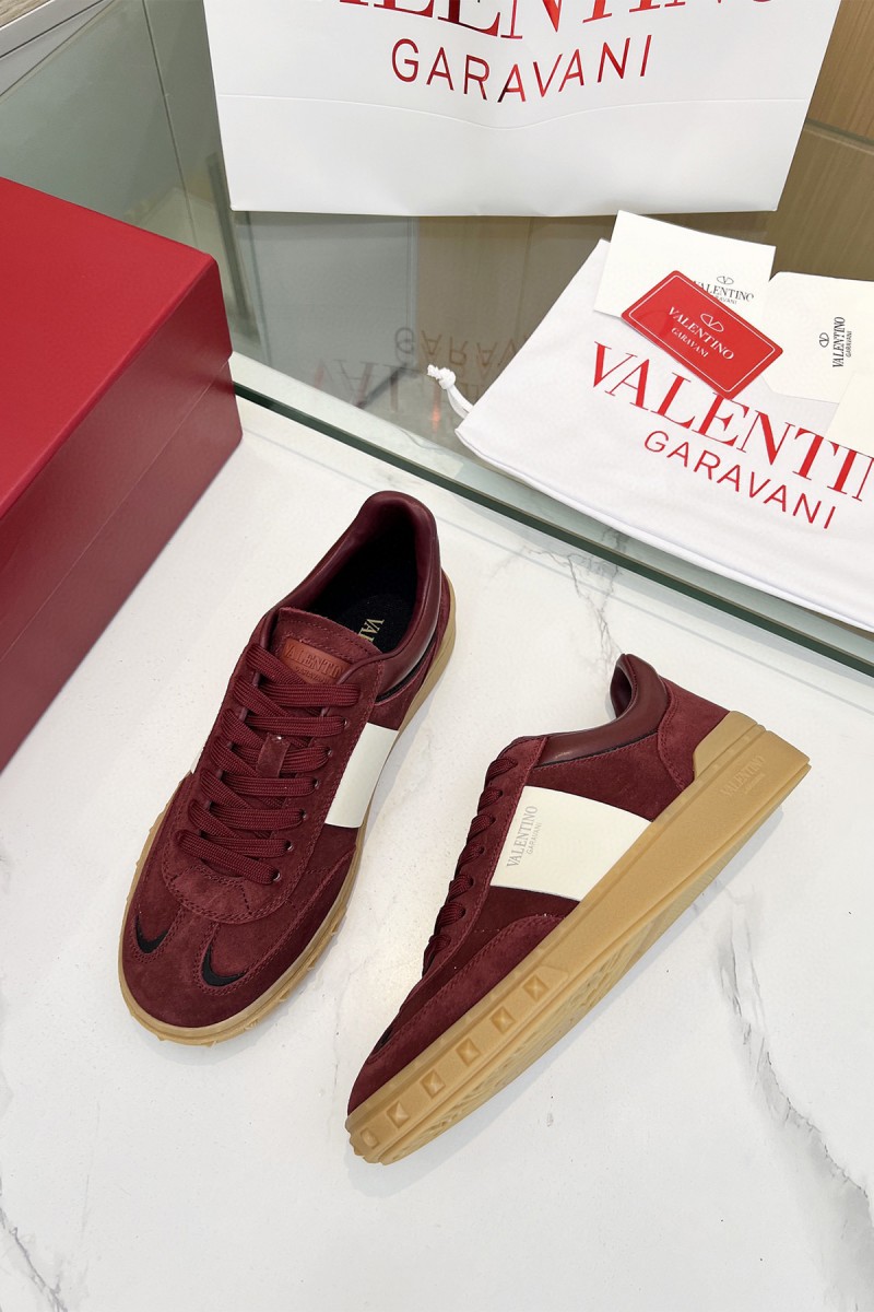 Valentino, Men's Sneaker, Burgundy