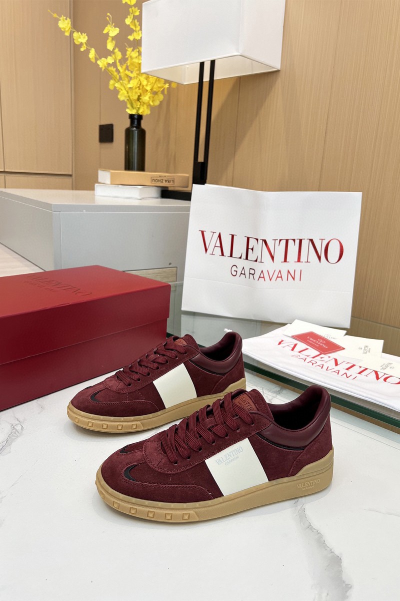 Valentino, Men's Sneaker, Burgundy