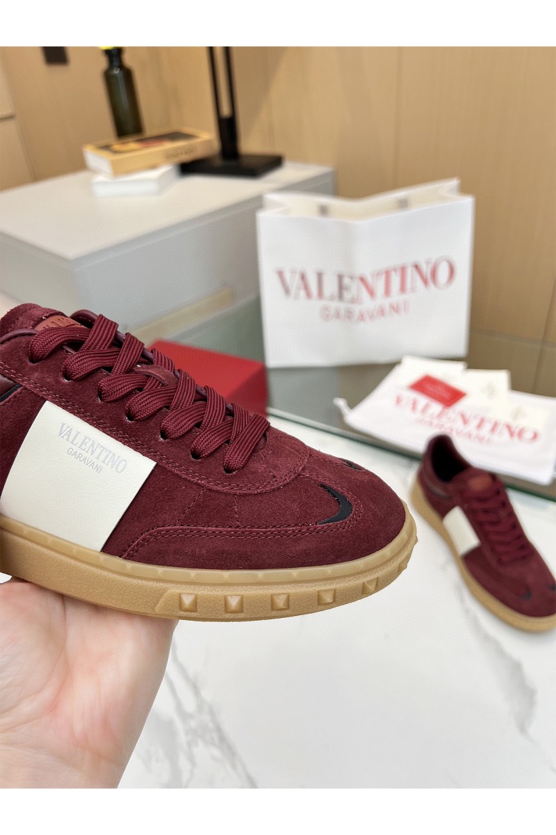 Valentino, Men's Sneaker, Burgundy