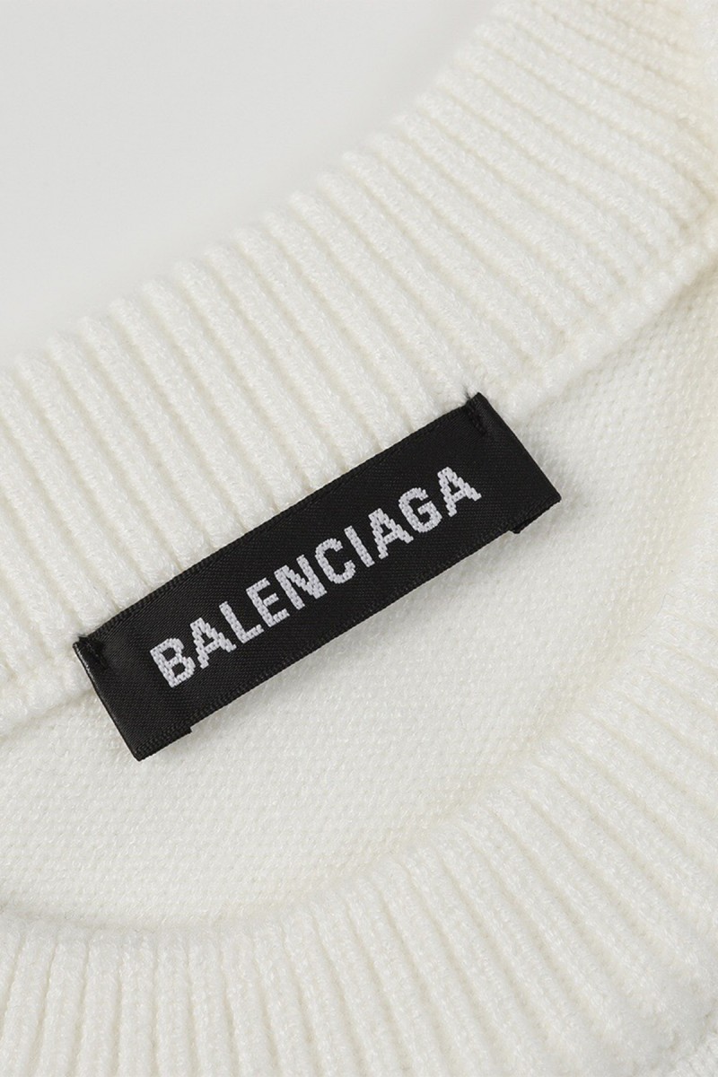 Balenciaga, Men's Pullover, White