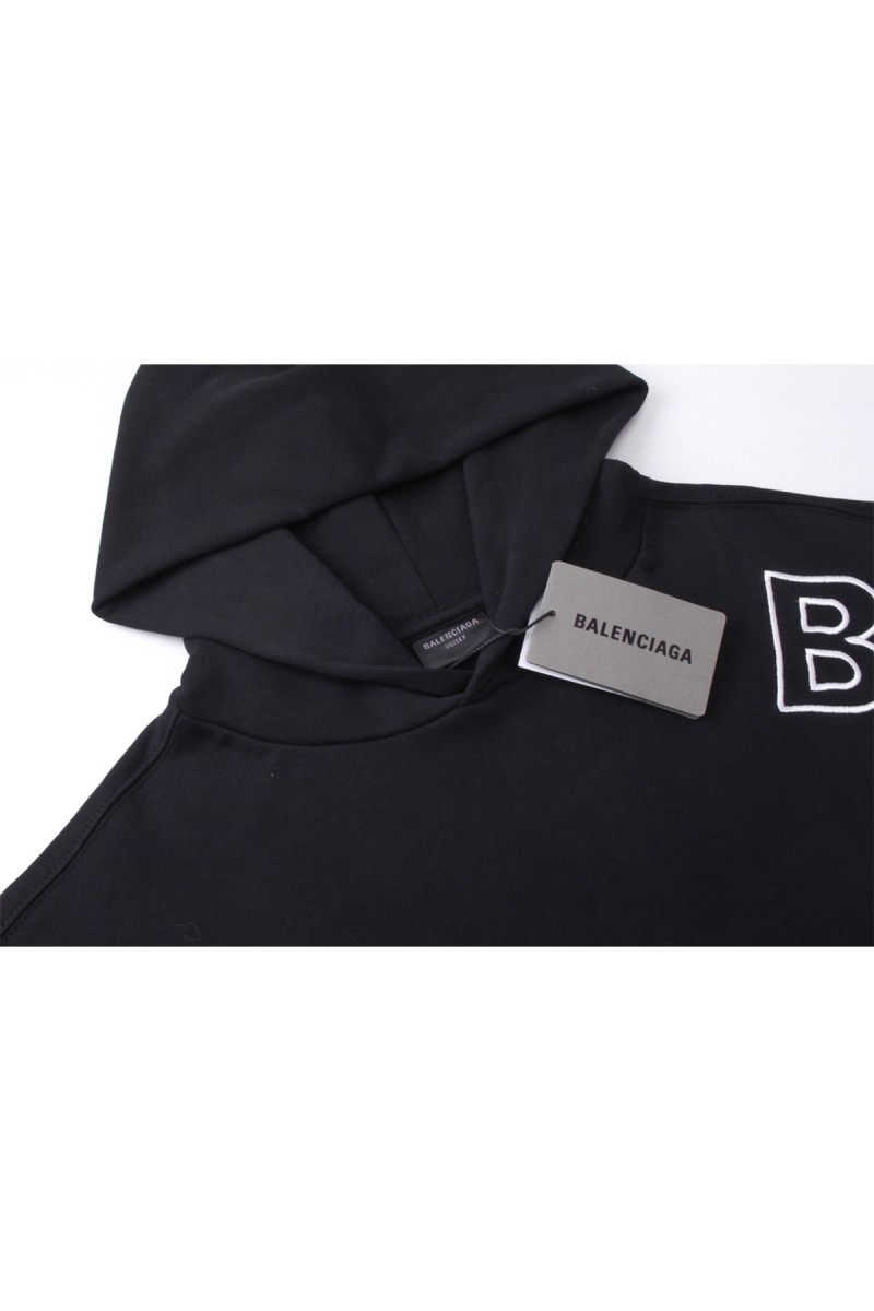 Balenciaga, Men's Hoodie, Black