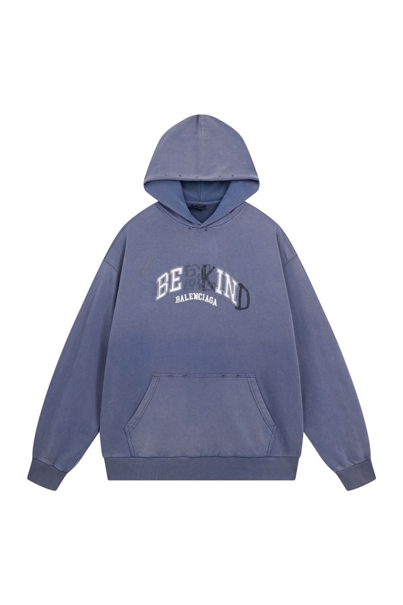 Balenciaga, Men's Hoodie, Blue